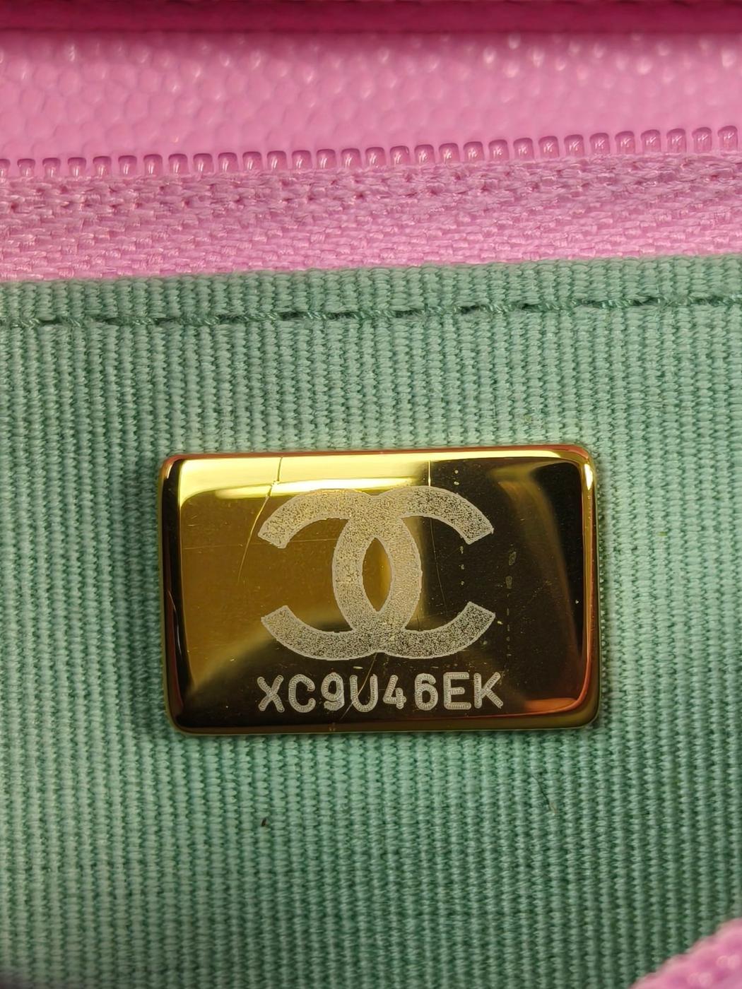 CHANEL シャネル チェーンウォレットマトラッセ ココマーク ピンク ゴールド金具 管理番号：11446