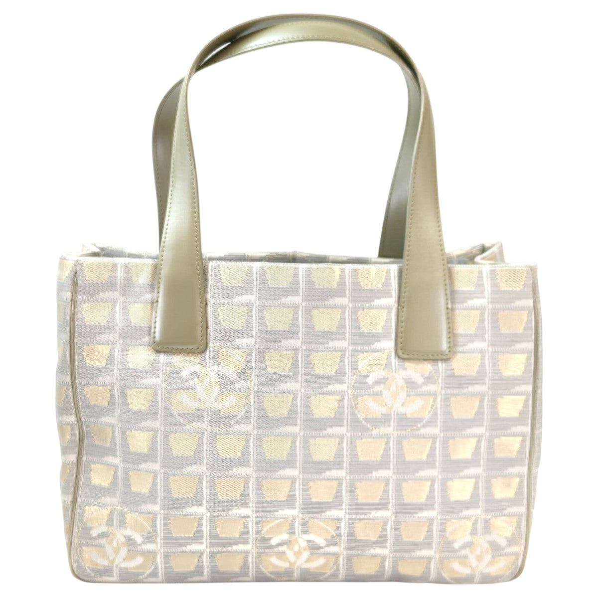 CHANEL シャネル ニュートラベルライン トートバッグ グレー 管理番号：11484