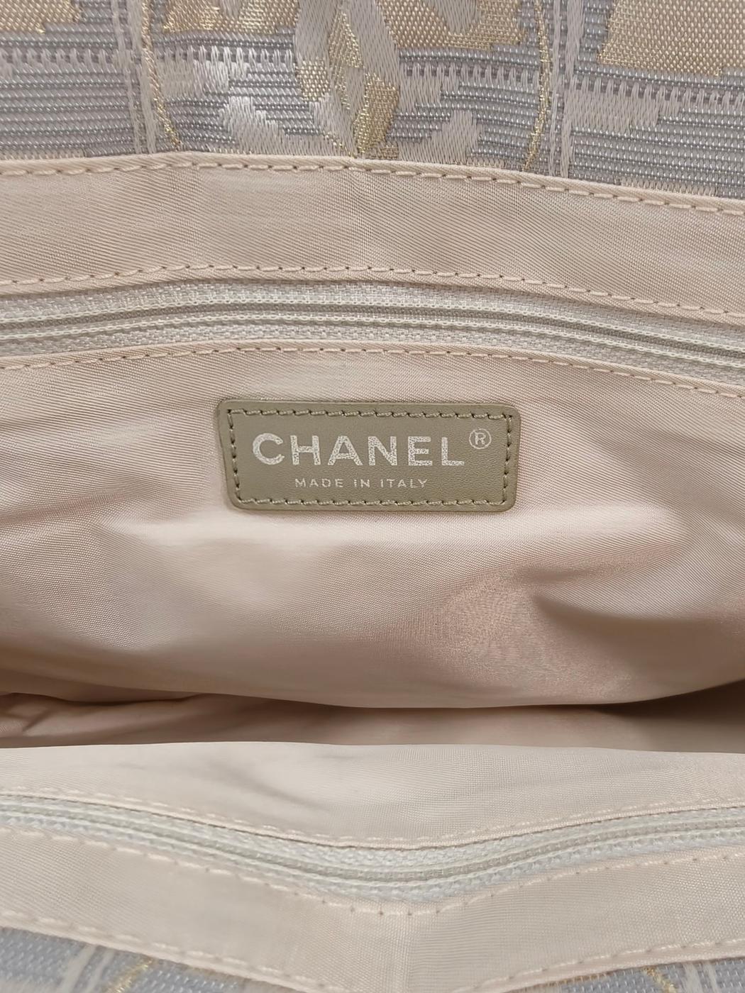 CHANEL シャネル ニュートラベルライン トートバッグ グレー 管理番号：11484