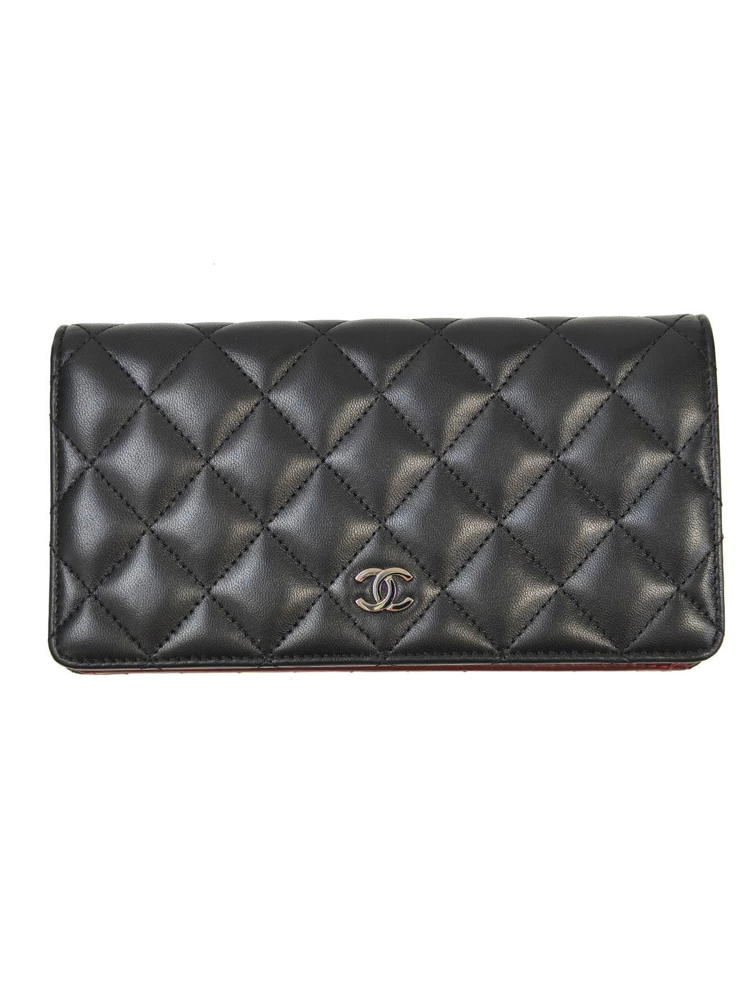 CHANEL シャネル マトラッセ 二つ折り長財布 ブラック 管理番号：11491