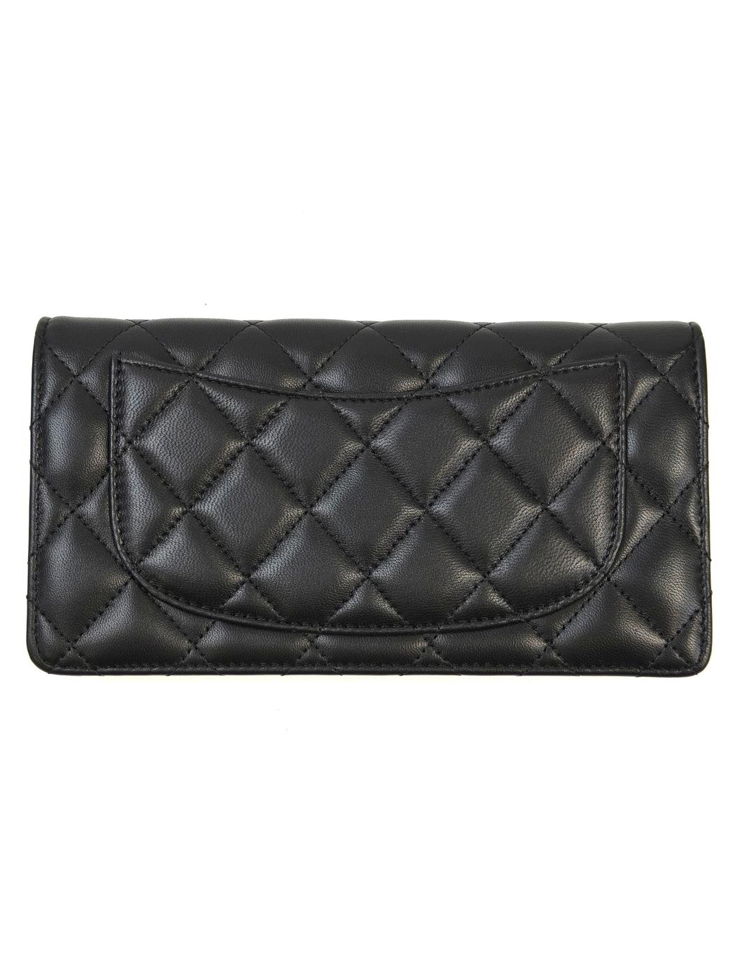 CHANEL シャネル マトラッセ 二つ折り長財布 ブラック 管理番号：11491