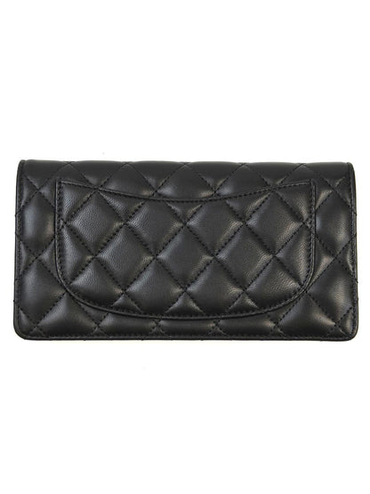 CHANEL シャネル マトラッセ 二つ折り長財布 ブラック 管理番号：11491