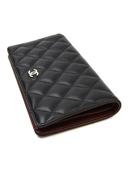 CHANEL シャネル マトラッセ 二つ折り長財布 ブラック 管理番号：11491