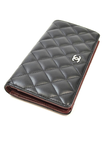 CHANEL シャネル マトラッセ 二つ折り長財布 ブラック 管理番号：11491