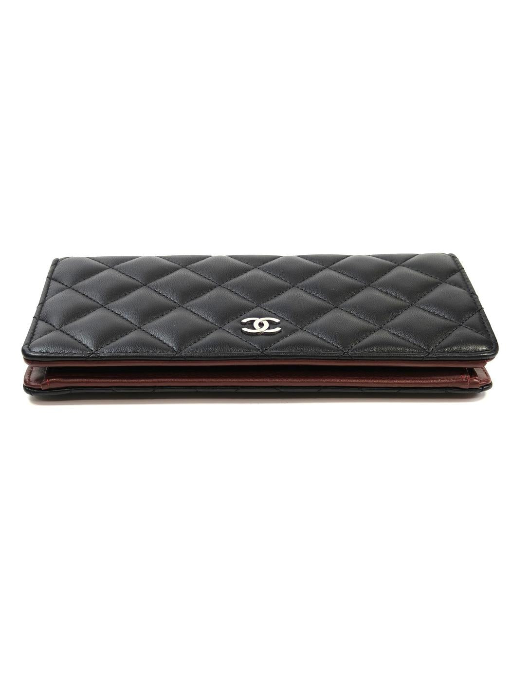 CHANEL シャネル マトラッセ 二つ折り長財布 ブラック 管理番号：11491