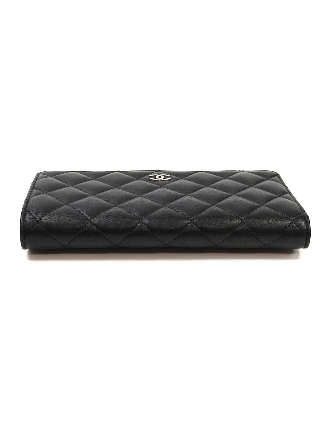 CHANEL シャネル マトラッセ 二つ折り長財布 ブラック 管理番号：11491