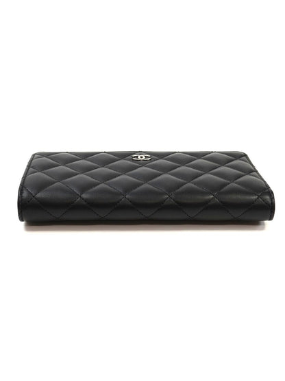 CHANEL シャネル マトラッセ 二つ折り長財布 ブラック 管理番号：11491