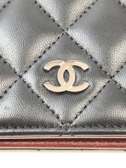 CHANEL シャネル マトラッセ 二つ折り長財布 ブラック 管理番号：11491