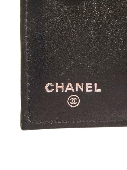 CHANEL シャネル ココマーク マトラッセ 三つ折り財布 ブラック 管理番号：11509