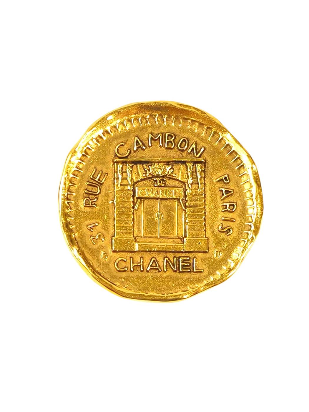 Chanel 31 Rue Cambon Brooch Gold Plated Women's CHANEL With comments Product number: 11519