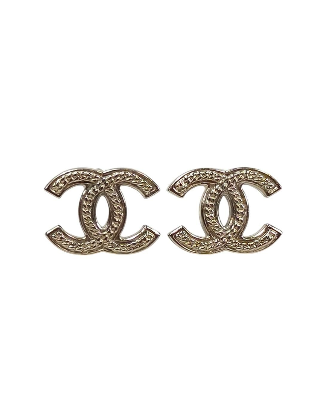 CHANEL シャネル ココマーク コメ有 2006年製 ピアス シルバー 管理番号：11531