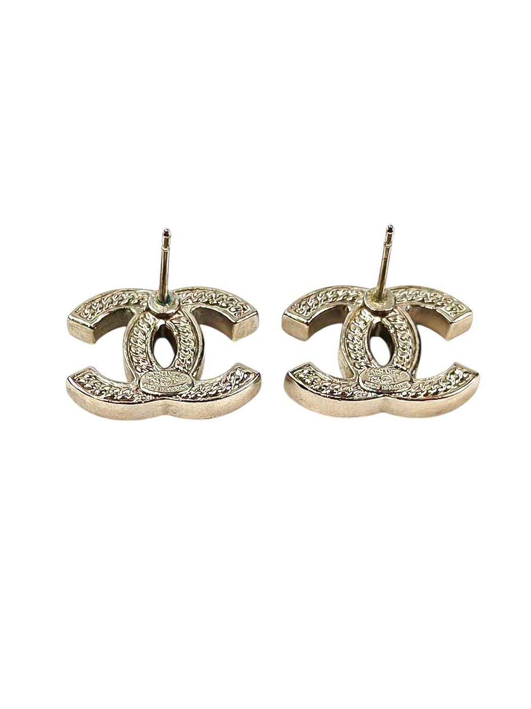CHANEL シャネル ココマーク コメ有 2006年製 ピアス シルバー 管理番号：11531