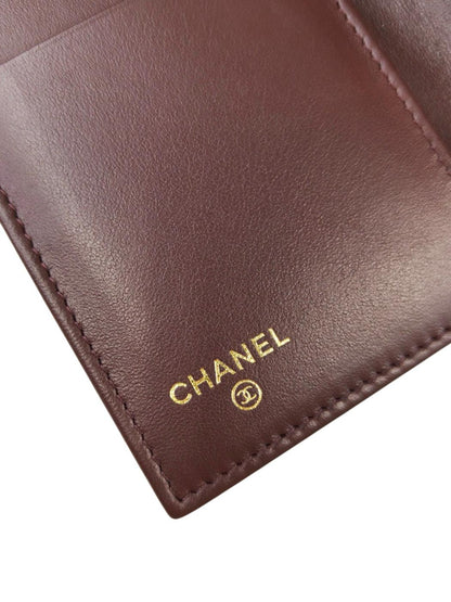 CHANEL シャネル ココマーク マトラッセ 三つ折り財布 ブラック 管理番号：11545