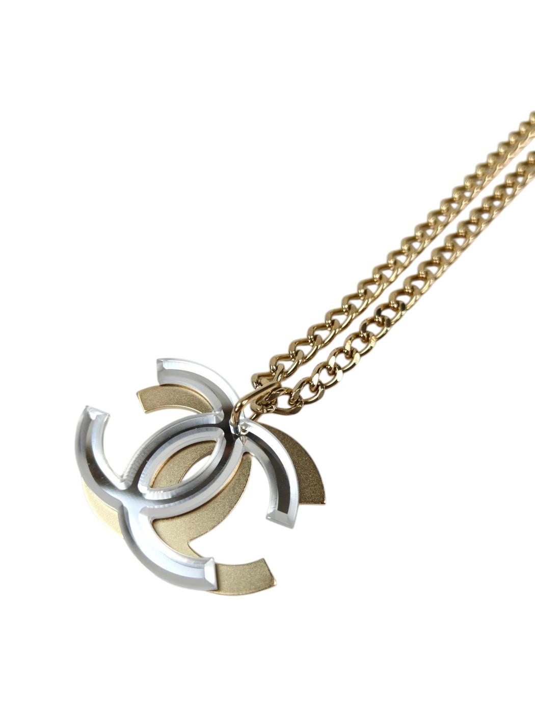 CHANEL シャネル ココマーク ネックレス クリア×ゴールド 管理番号：11556