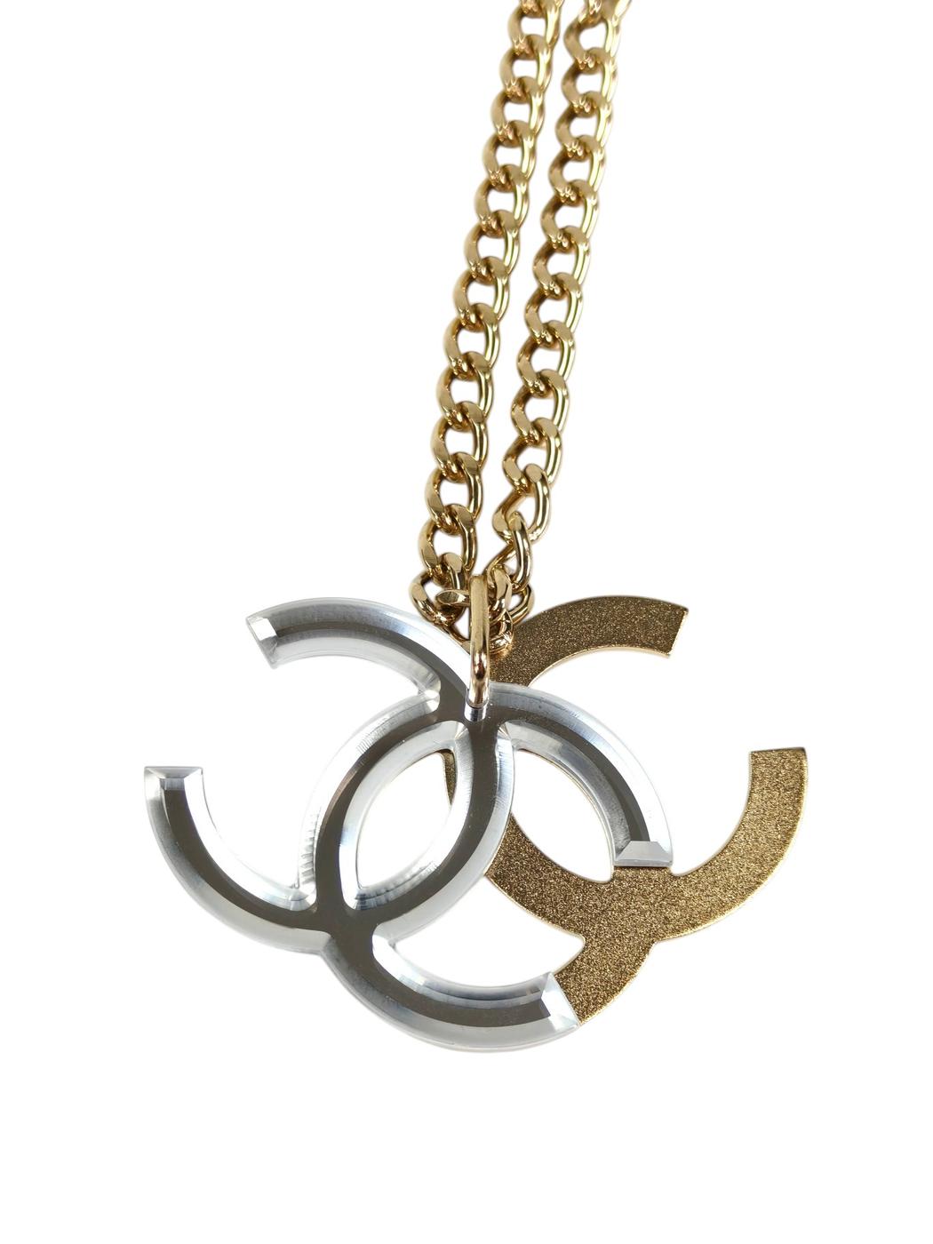 CHANEL シャネル ココマーク ネックレス クリア×ゴールド 管理番号：11556