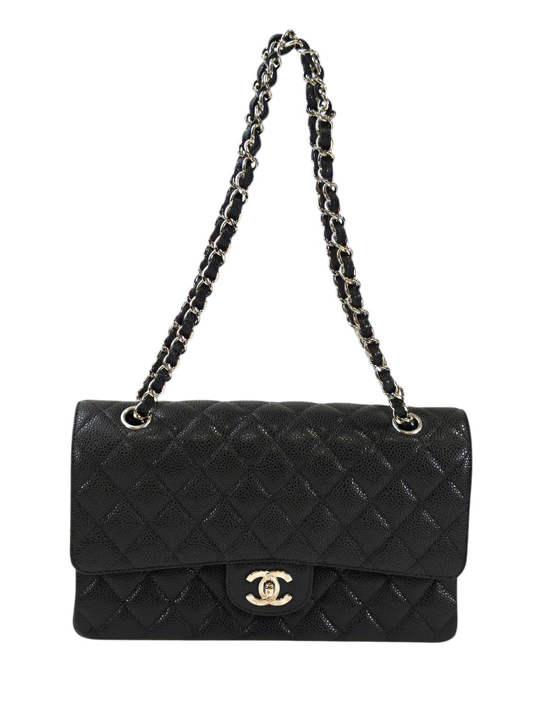 CHANEL シャネル マトラッセ25 Wフラップチェーンショルダーバッグ 13番台 ブラック 管理番号：11563