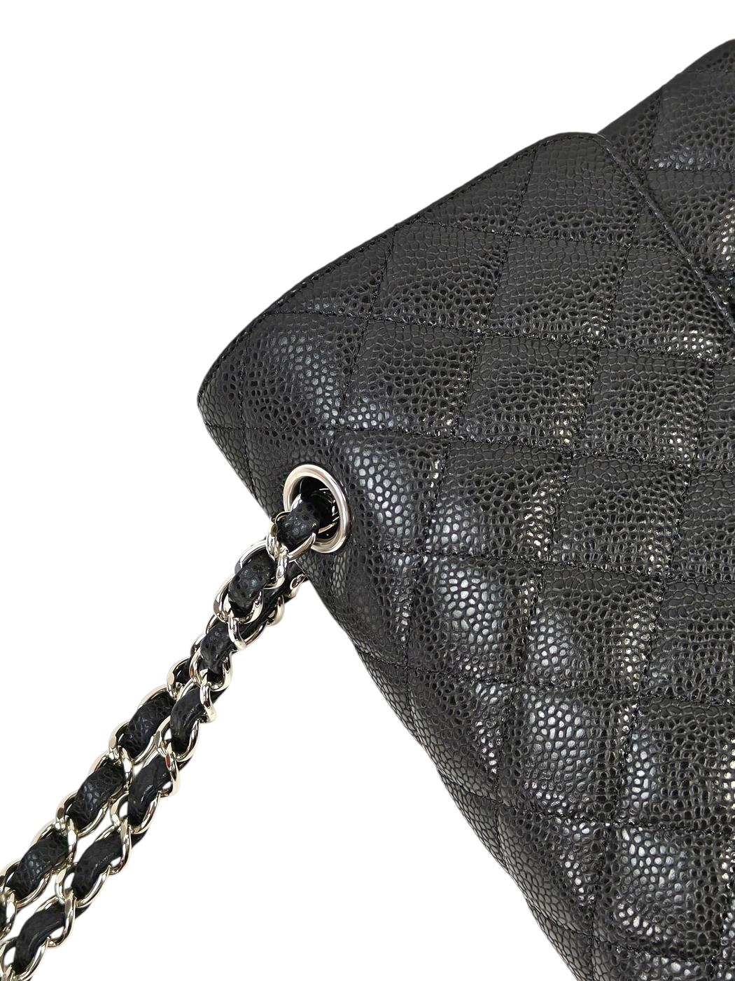 CHANEL シャネル マトラッセ25 Wフラップチェーンショルダーバッグ 13番台 ブラック 管理番号：11563