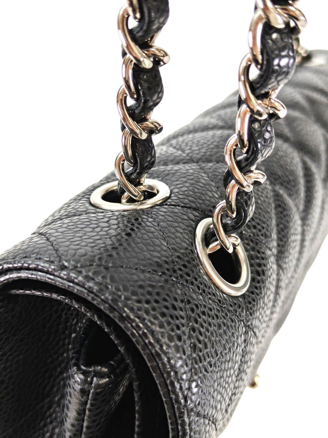 CHANEL シャネル マトラッセ25 Wフラップチェーンショルダーバッグ 13番台 ブラック 管理番号：11563