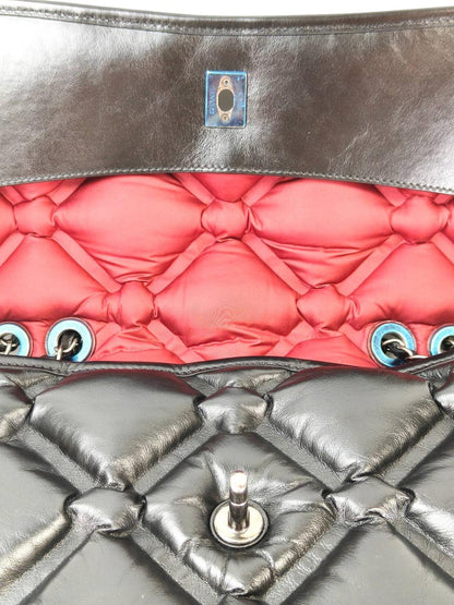 CHANEL シャネル バブルキルト Wチェーンショルダー 23番台 ブラック 管理番号：11565