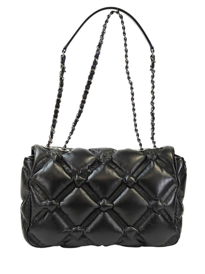 CHANEL シャネル バブルキルト Wチェーンショルダー 23番台 ブラック 管理番号：11565