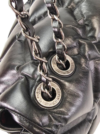 CHANEL シャネル バブルキルト Wチェーンショルダー 23番台 ブラック 管理番号：11565