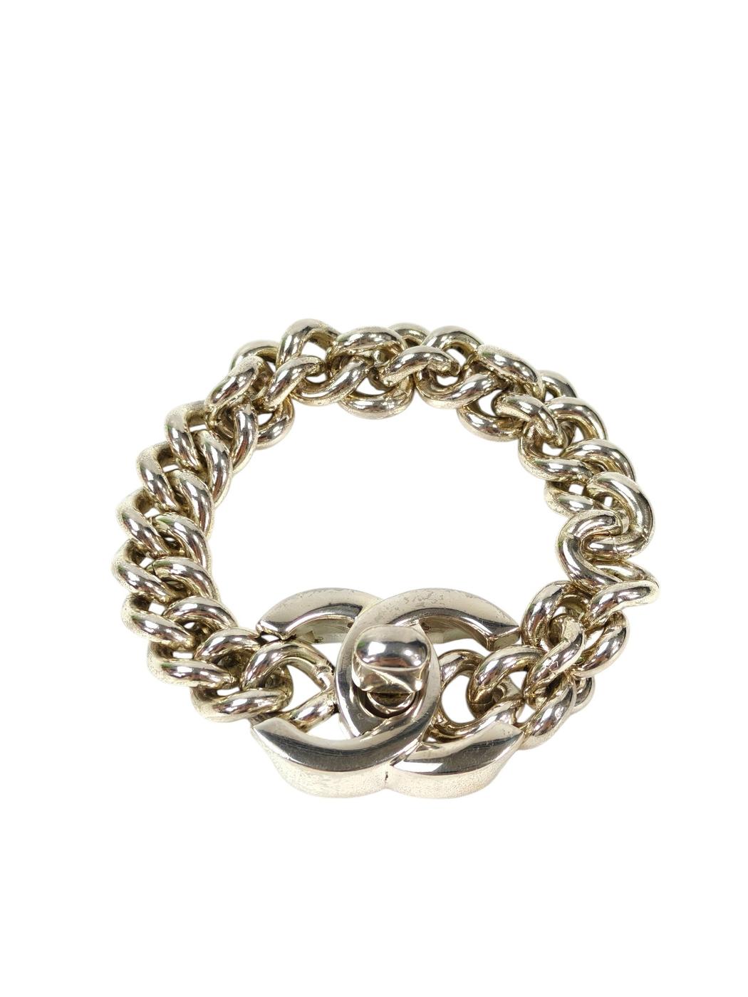 CHANEL シャネル ココマーク ターンロック 1996年 ブレスレット シルバー 管理番号：11571