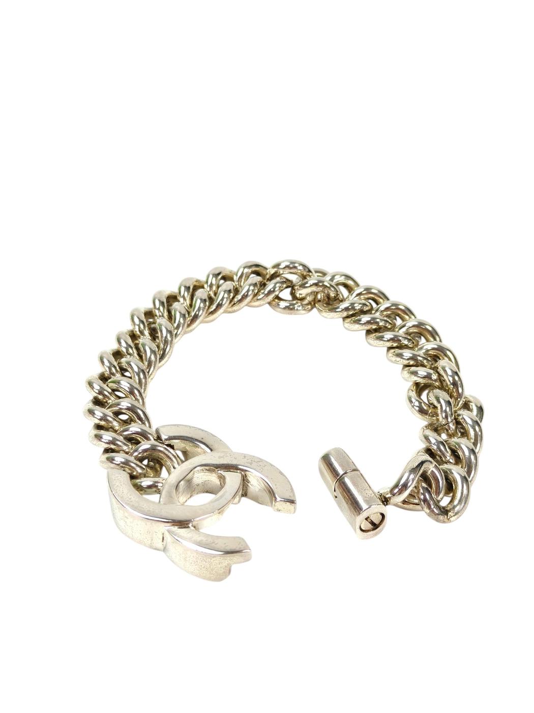 CHANEL シャネル ココマーク ターンロック 1996年 ブレスレット シルバー 管理番号：11571