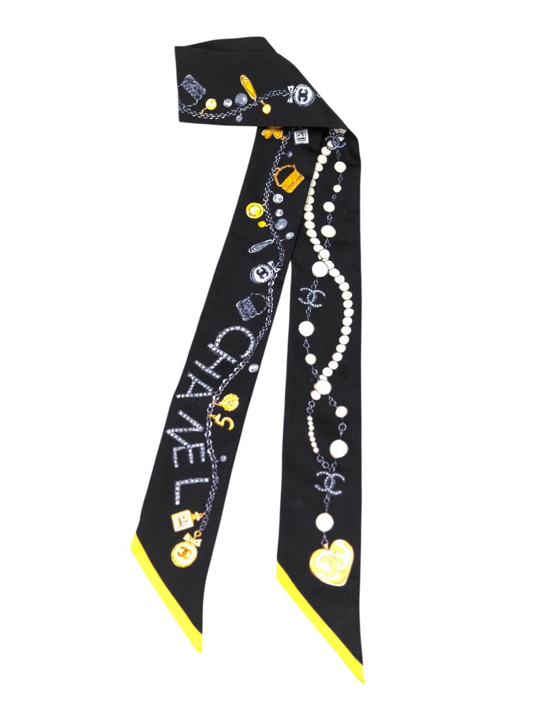 CHANEL シャネル ジュエリー柄 ツイリー ブラック 管理番号：11578