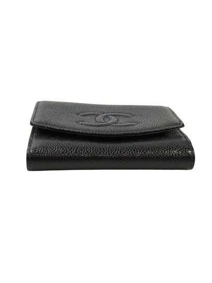 CHANEL シャネル ココマーク 二つ折り財布 ブラック 管理番号：11580