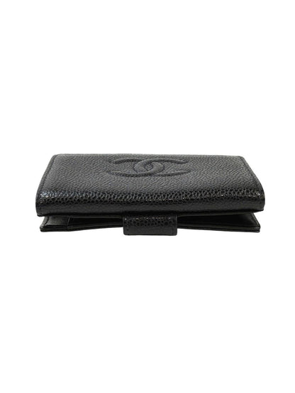 CHANEL シャネル ココマーク 二つ折り財布 ブラック 管理番号：11580