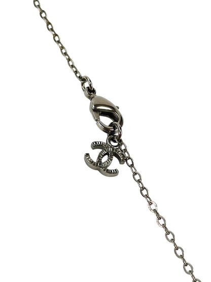 CHANEL シャネル ココマーク ブラックラインストーン パール ネックレス ブラック×シルバー 管理番号：11584