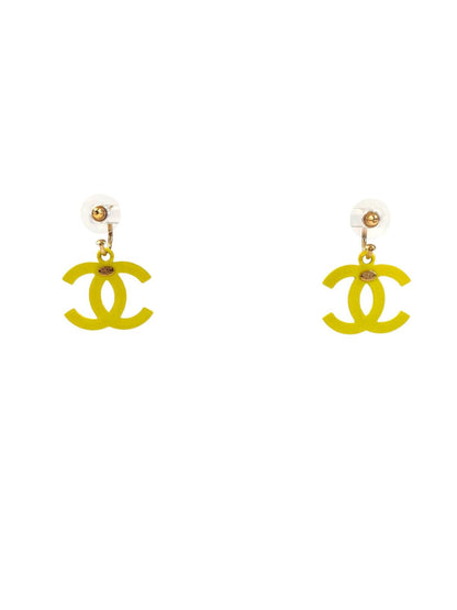 CHANEL シャネル ココマーク 03S刻印 フープピアス イエロー 管理番号：11591
