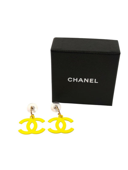 CHANEL シャネル ココマーク 03S刻印 フープピアス イエロー 管理番号：11591
