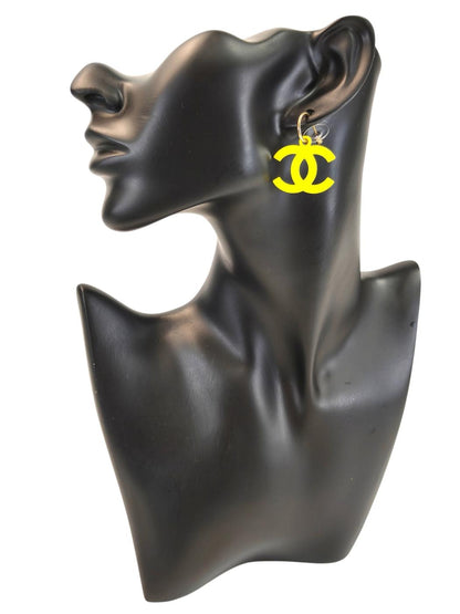 CHANEL シャネル ココマーク 03S刻印 フープピアス イエロー 管理番号：11591