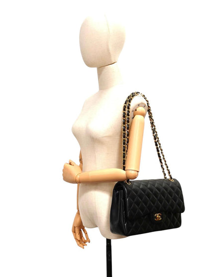 CHANEL シャネル マトラッセ ダブルフラップ 30 20番台 ショルダーバッグ ブラック 管理番号：11594