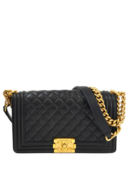 CHANEL シャネル ボーイシャネル 2002年製 ショルダーバッグ ブラック  管理番号：11597