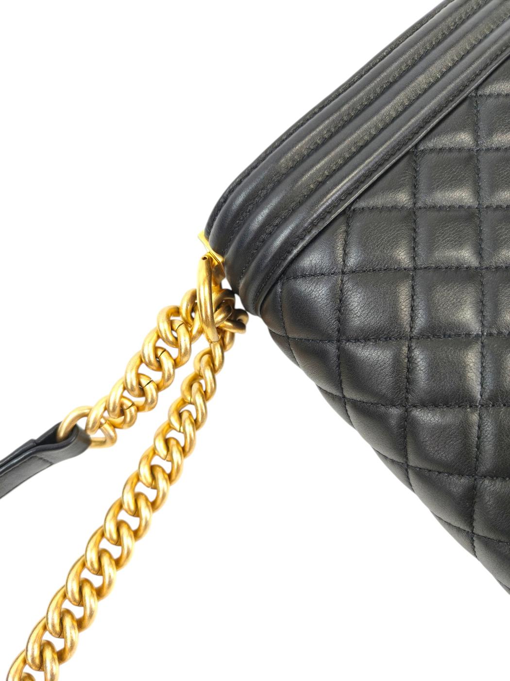 CHANEL シャネル ボーイシャネル 2002年製 ショルダーバッグ ブラック  管理番号：11597