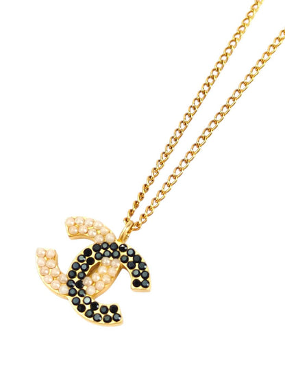 CHANEL シャネル ココマーク ラインストーン コメ有 2003年製 ネックレス ゴールド 管理番号：11613