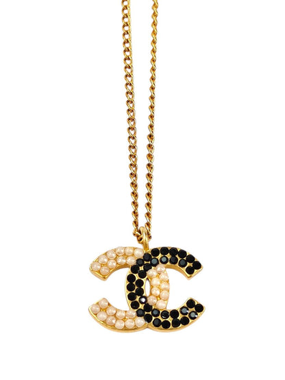 CHANEL シャネル ココマーク ラインストーン コメ有 2003年製 ネックレス ゴールド 管理番号：11613