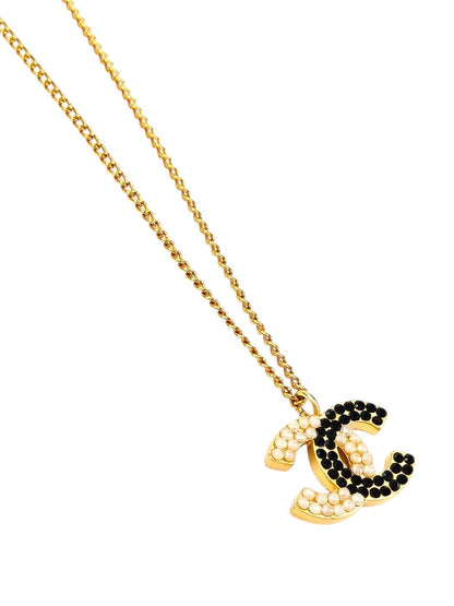 CHANEL シャネル ココマーク ラインストーン コメ有 2003年製 ネックレス ゴールド 管理番号：11613