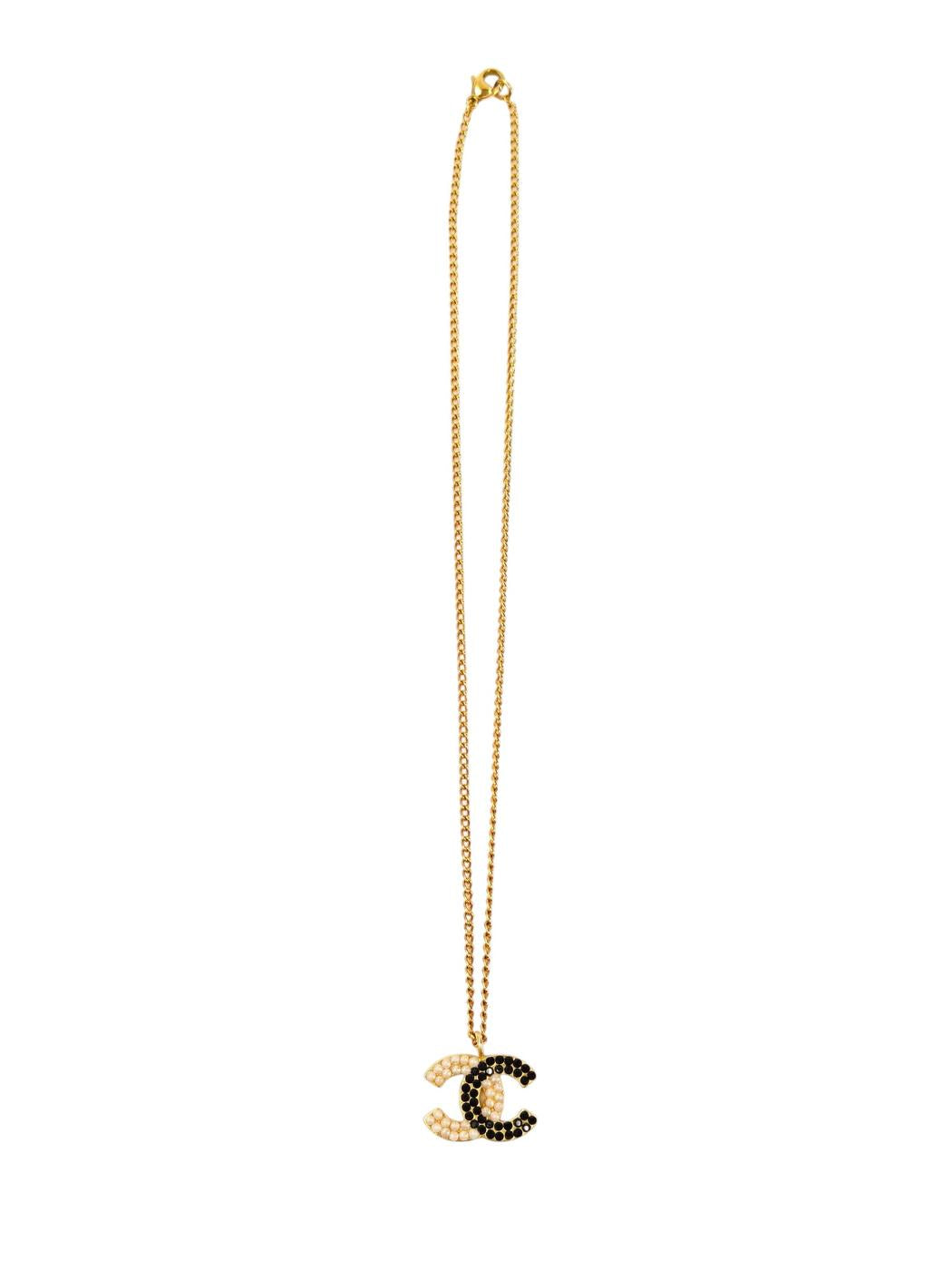 CHANEL シャネル ココマーク ラインストーン コメ有 2003年製 ネックレス ゴールド 管理番号：11613