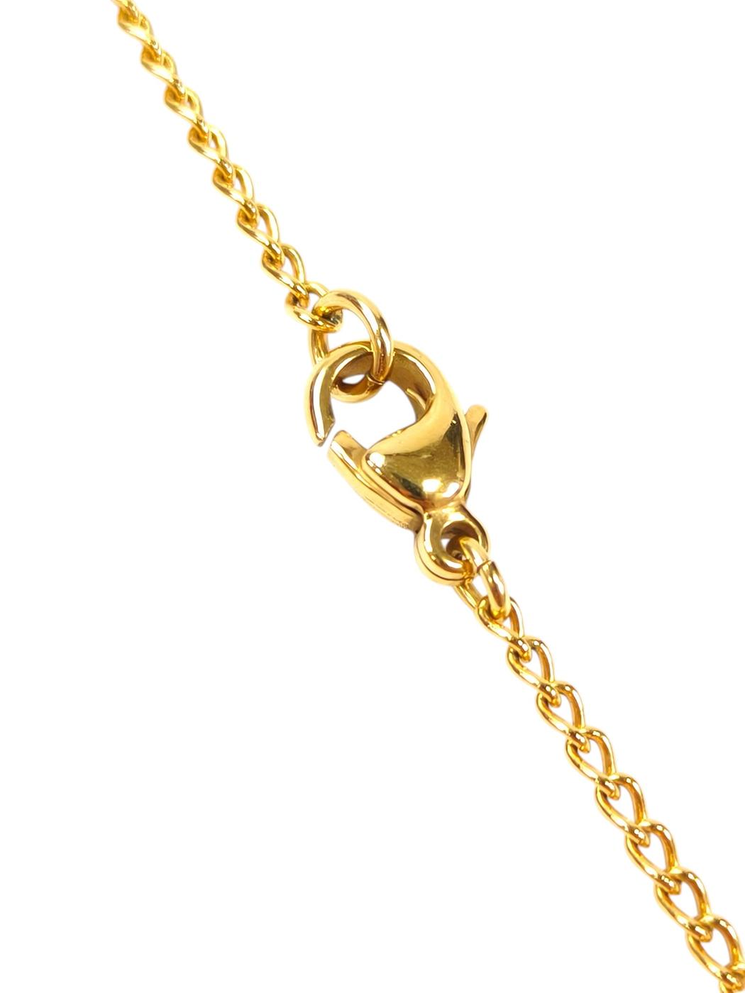CHANEL シャネル ココマーク ラインストーン コメ有 2003年製 ネックレス ゴールド 管理番号：11613