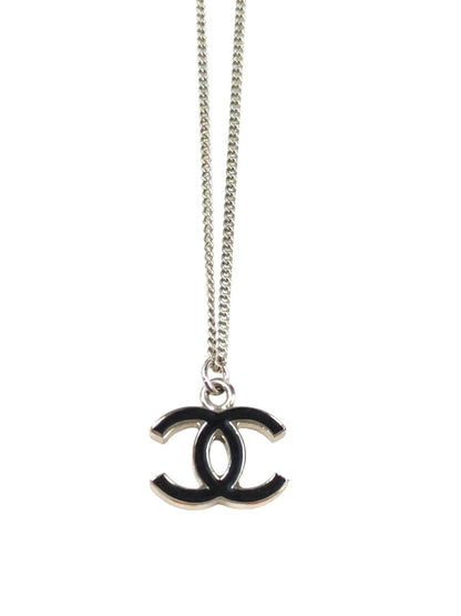 CHANEL シャネル ココマーク ペンダント 2006年製 ネックレス ブラック×シルバー 管理番号：11617