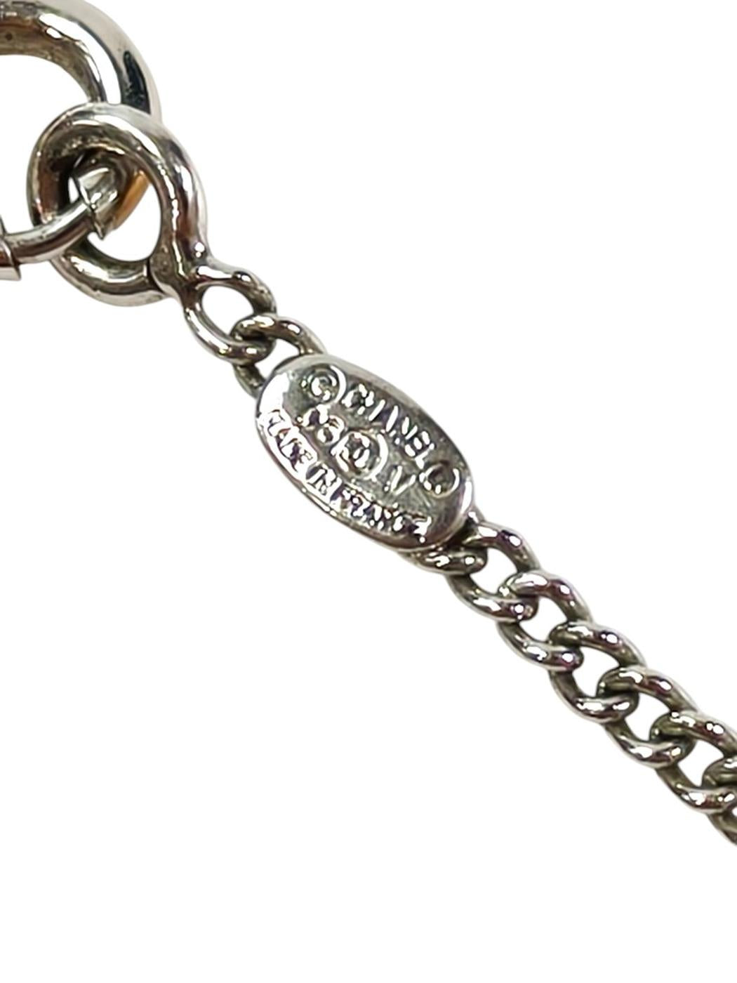 CHANEL シャネル ココマーク ペンダント 2006年製 ネックレス ブラック×シルバー 管理番号：11617