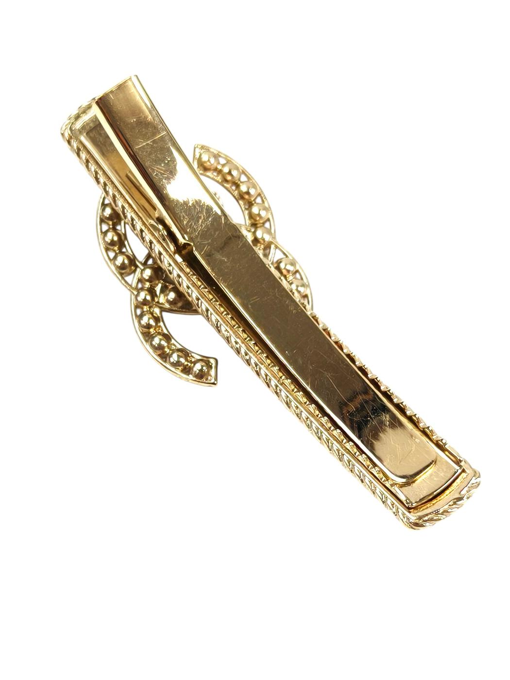 CHANEL シャネル ココマーク 2022年製 ラインストーン フェイクパール バレッタ ゴールド 管理番号：11636
