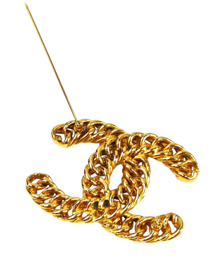 CHANEL シャネル チェーンココマーク 1980年代製 ブローチ ゴールド 管理番号：11637