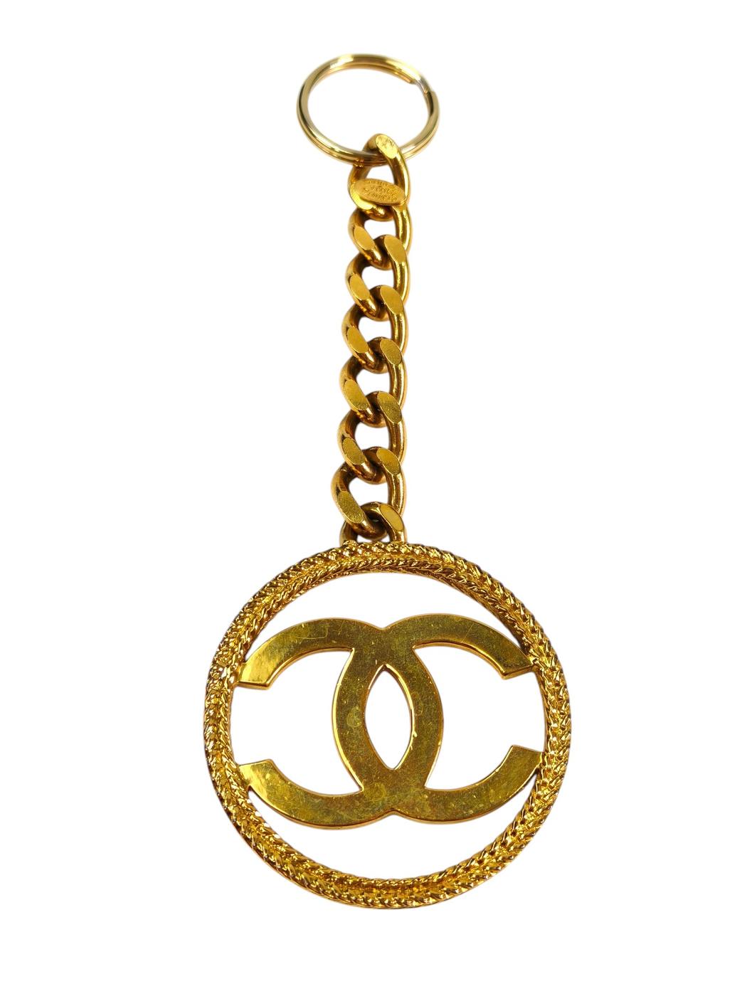 CHANEL シャネル ラウンド ココマーク コメ有 1993年製 キーホルダー ゴールド  管理番号：11642