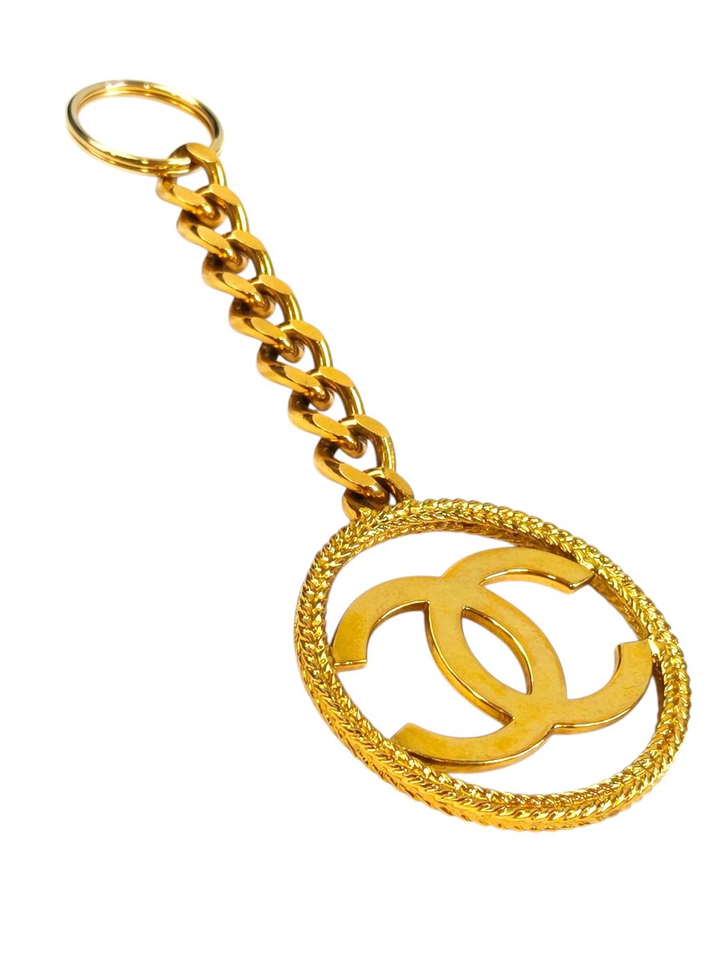 CHANEL シャネル ラウンド ココマーク コメ有 1993年製 キーホルダー ゴールド  管理番号：11642