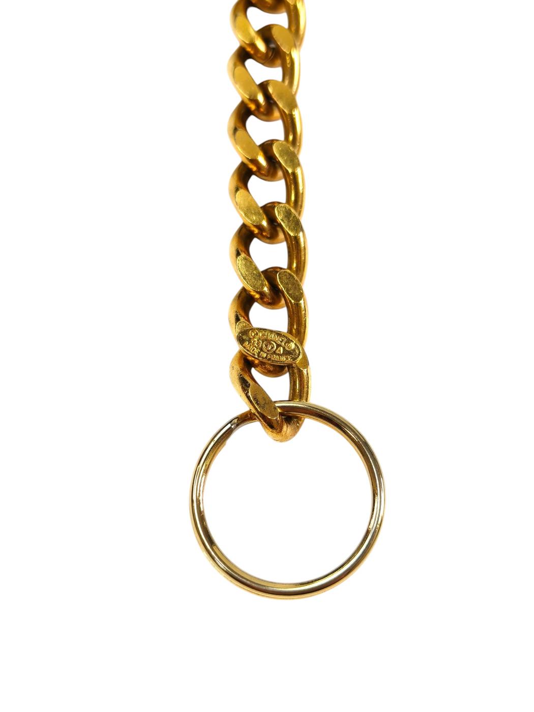 CHANEL シャネル ラウンド ココマーク コメ有 1993年製 キーホルダー ゴールド  管理番号：11642
