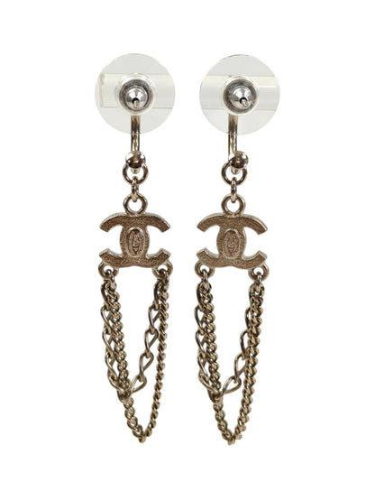 CHANEL シャネル ココマーク スイング チェーン ピアス コメ有 ピアス シルバー 管理番号：11648